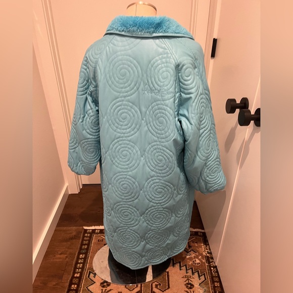 House of Sunny Cosmo (Forever & Ever) oversized Overcoat Quilted Faux Le… - Picture 10 of 12
